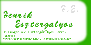 henrik esztergalyos business card